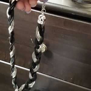 Black and silver necklace